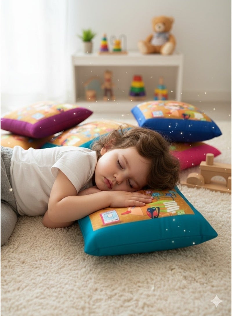 HAPZEY Learning Cushion Pillow Book for Kids with 2 Languages – English & Hindi (Multicolor) - Image 2